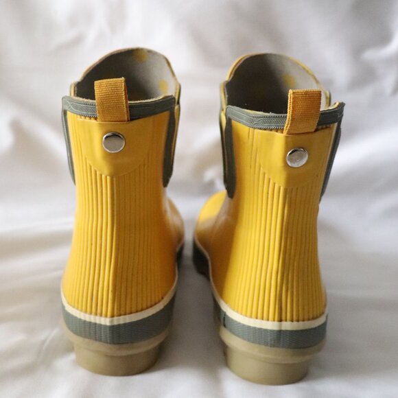 Wind River Womens Yellow Sz 8 Pull On Lace Up Rubber Waterproof Rain Boots - Picture 3 of 9
